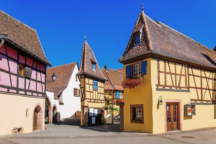 Edificios de cuento de hadas en Eguisheim