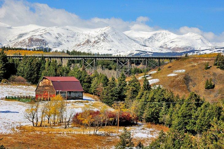 Eisenbahngleise durch den Glacier National Park
