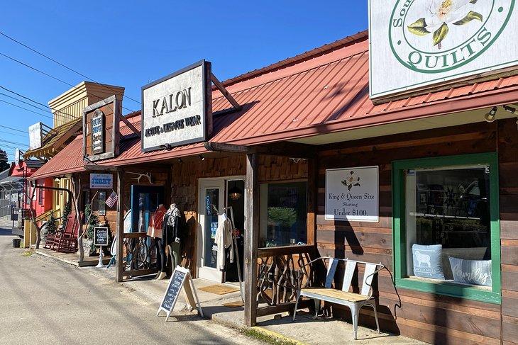 Magasins dans le centre-ville de Blue Ridge