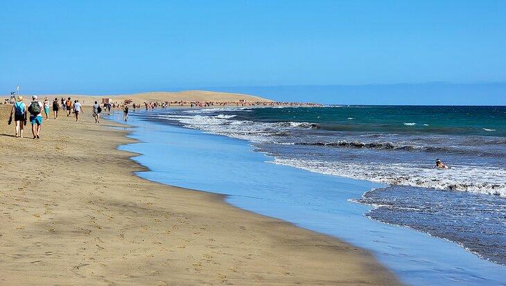Playa en Las Dunas de Maspalomas