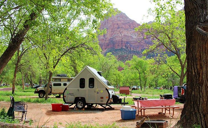 Terrain de Camping Sud au Parc National de Zion