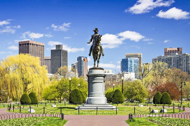 Primavera en el Jardín Público de Boston en Boston, Massachusetts