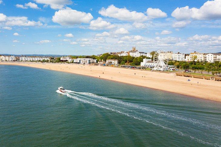 Luftaufnahme des Exmouth Beach
