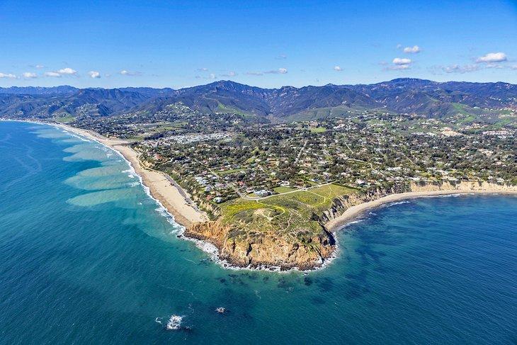 Vue aérienne de Point Dume