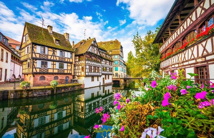 Fachwerkhäuser im Stadtteil Grande-Île, Straßburg