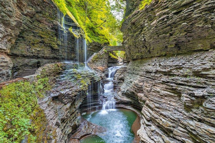 Cascadas Arcoíris en el Parque Estatal Watkins Glen