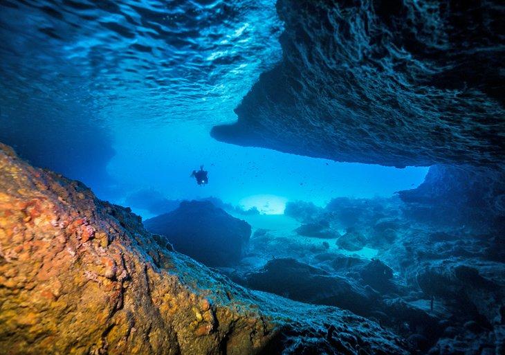 Sitio de buceo Blue Room en Curazao