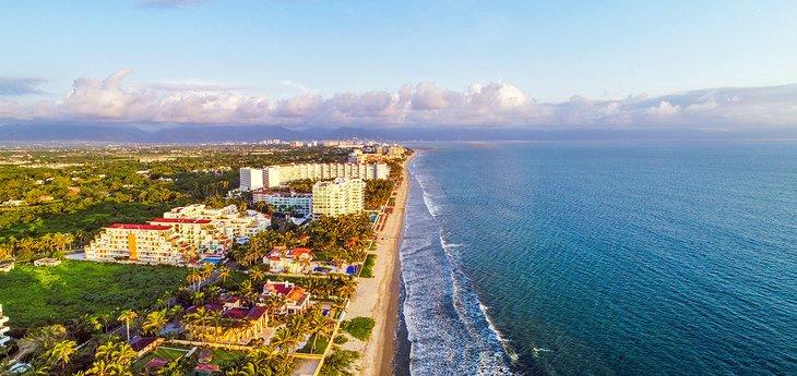Vue aérienne de Nueva Vallarta