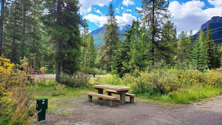 Un campamento en Lago Louise