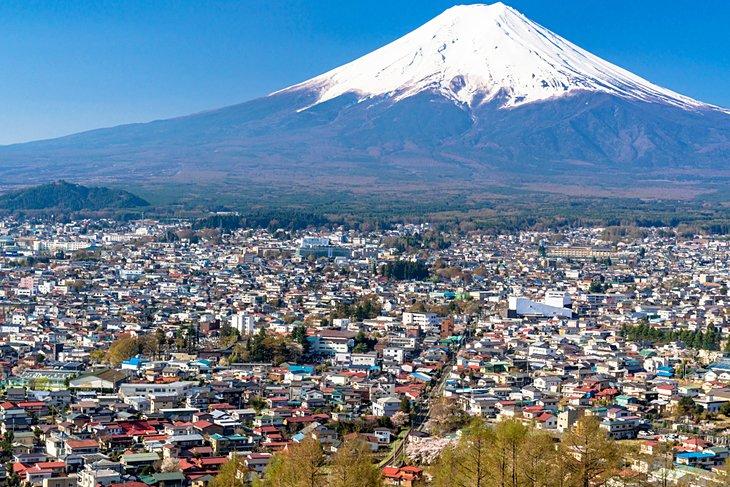 Fujiyoshida sous le Mont Fuji