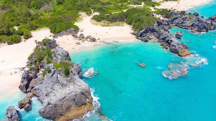Playa Oculta en las Bermudas
