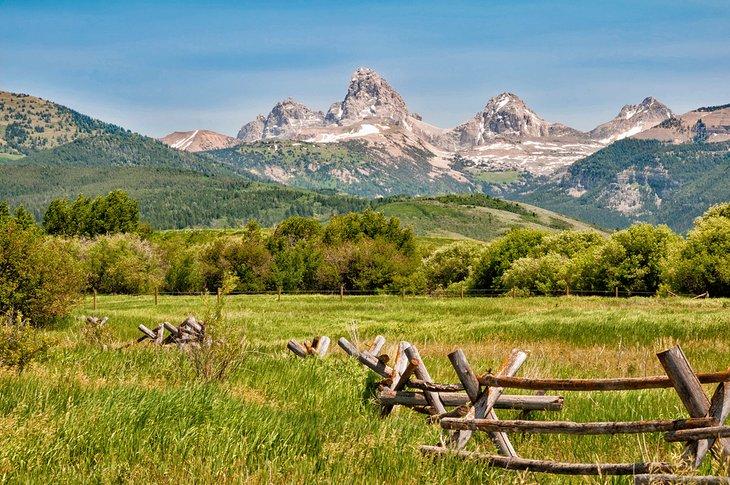 Vista de la cordillera Teton desde Idaho
