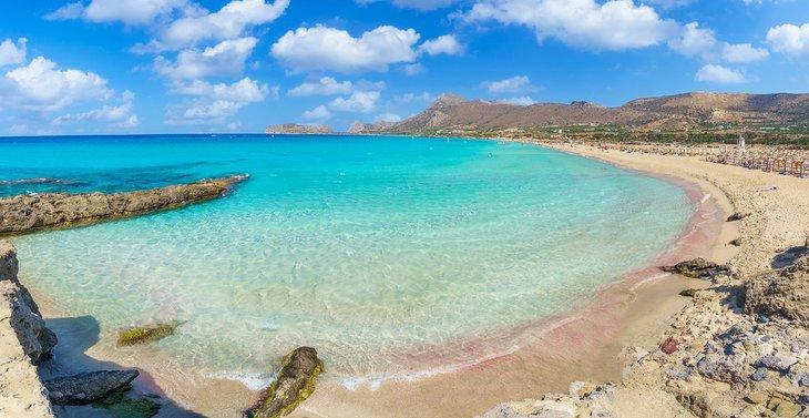Playa rosa de Falassarna en Creta