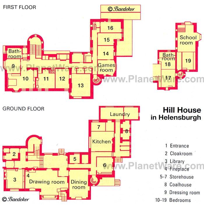 Plano de la Casa en la Colina en Helensburgh