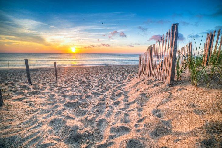 Atardecer en los Outer Banks en Carolina del Norte