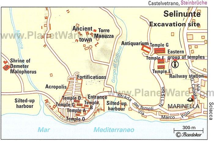 Sélinonte - Carte du site