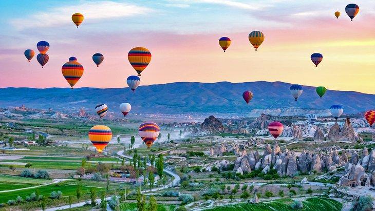 Globos al amanecer