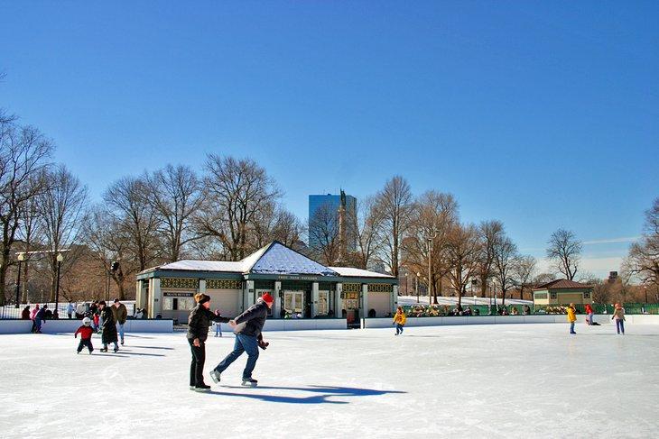 Patinando en Boston Common