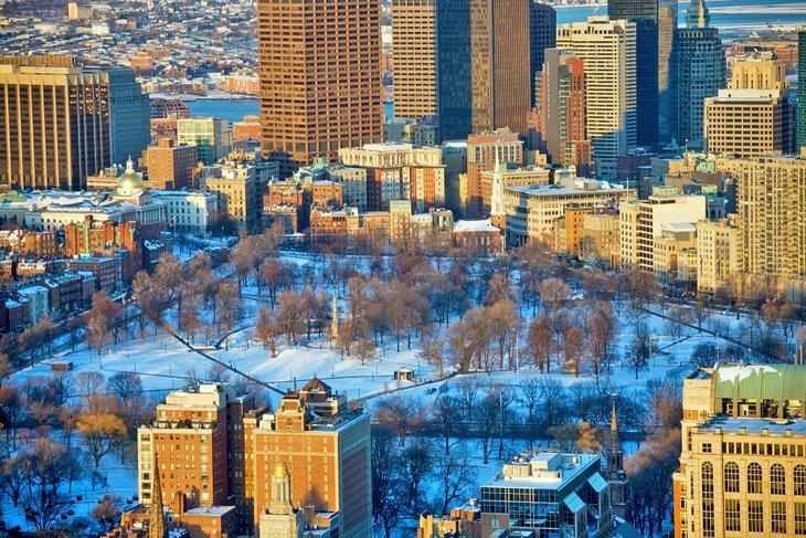 Vista desde el Observatorio Prudential Skywalk en invierno
