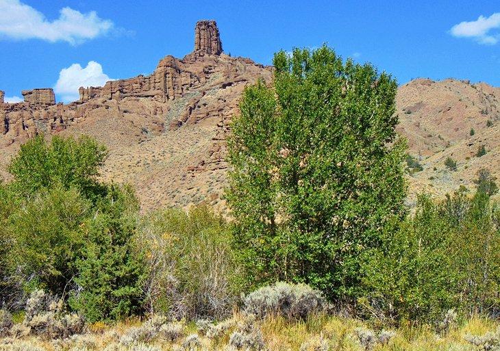 Formations rocheuses le long du Buffalo Bill Scenic Byway