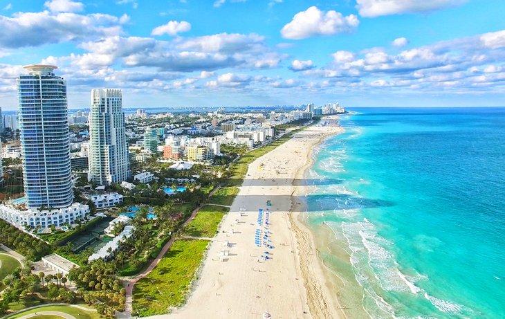 Vista aérea de South Beach, Miami