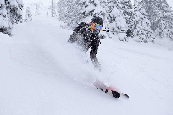 Polvo fresco en Bridger Bowl.