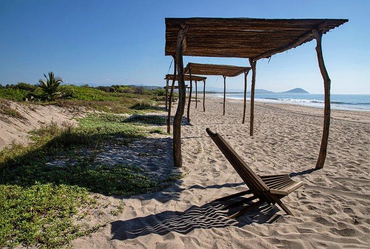 Plage au parc national des Lagunas de Chacahua