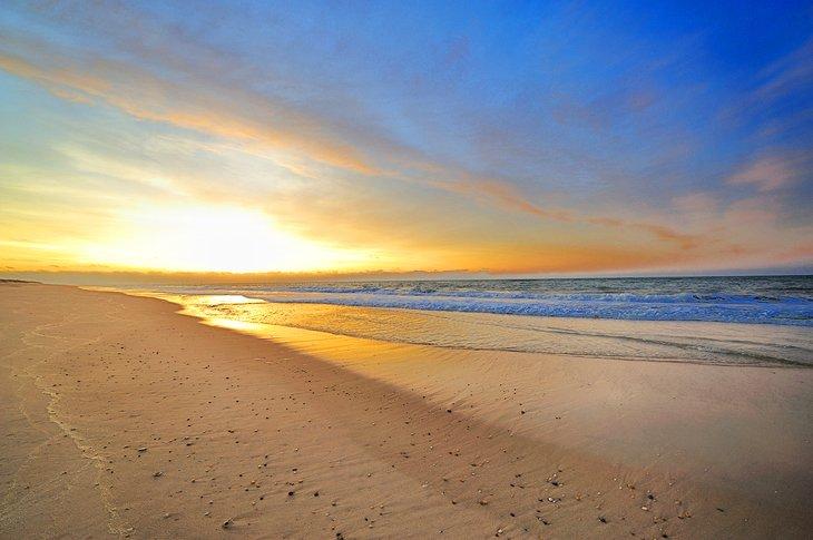 Puesta de sol en Main Beach en East Hampton