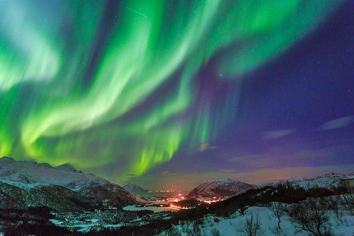 Aurores Boréales au-dessus de la Norvège