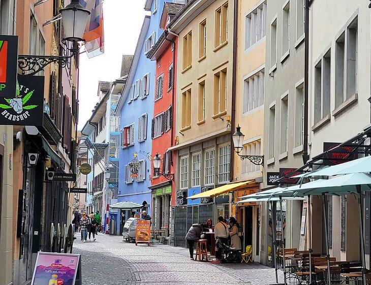 Una escena callejera en Zúrich