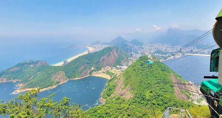 Vista desde el Pan de Azúcar hacia la playa de Copacabana