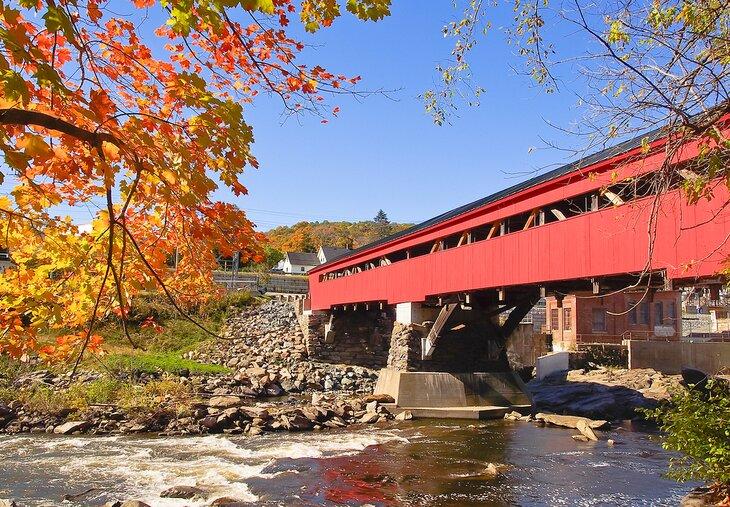 Puente cubierto de Taftsville en Vermont