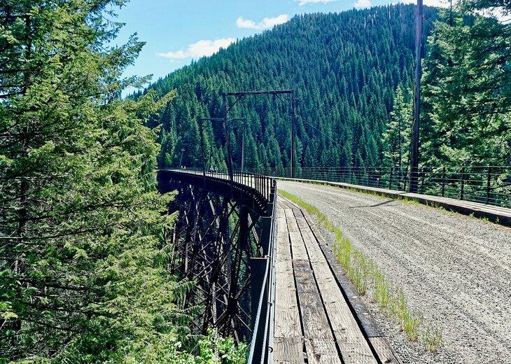 Un puente de trajo en la Ruta de Hiawatha