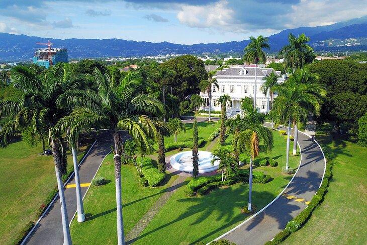 Vue aérienne de Devon House à Kingston
