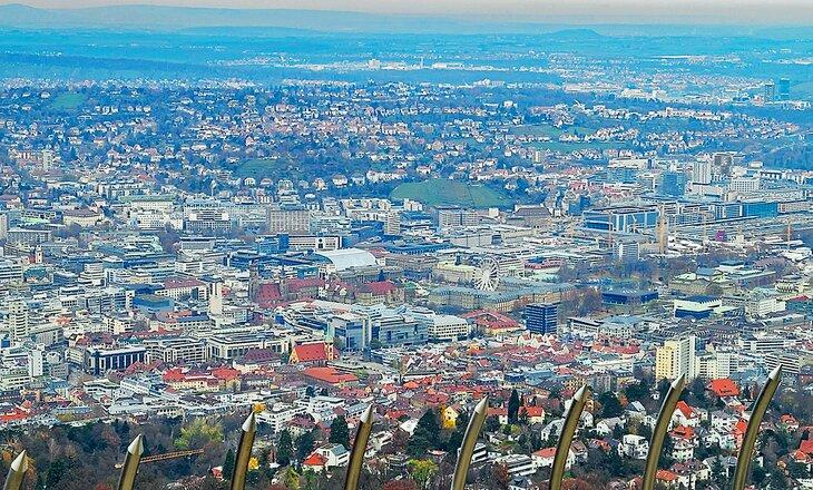 Vista desde la torre de televisión en Stuttgart