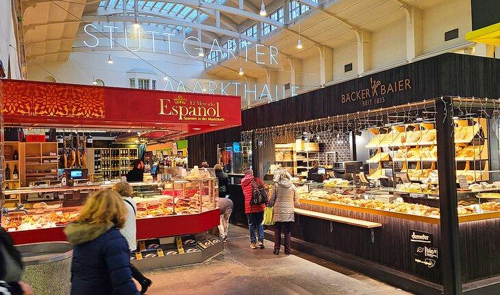 Interior de la Markthalle de Stuttgart
