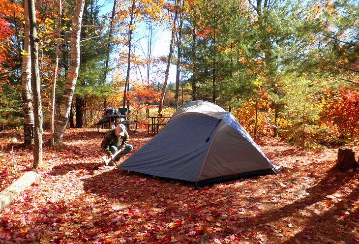 Zonas de Camping en el Parque Provincial Killarney, Ontario