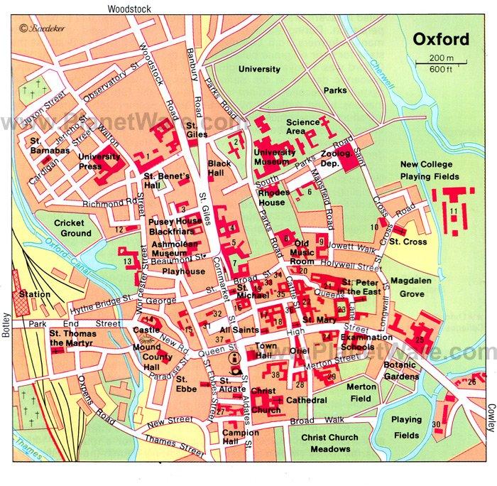 Sehenswürdigkeiten und Orte in Oxford