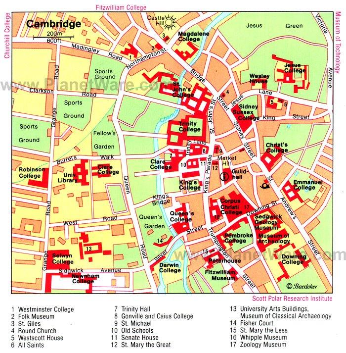 Attractions touristiques à Cambridge, Angleterre