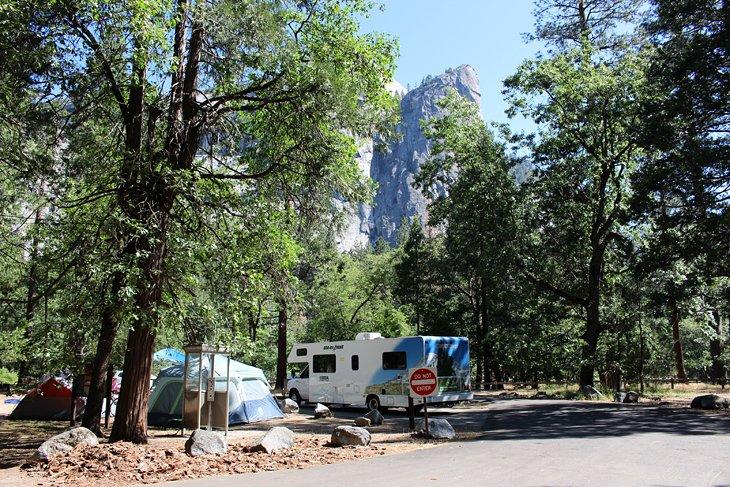 Terrains de camping au parc national de Yosemite