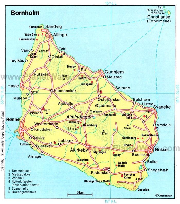 Attractions touristiques à Bornholm