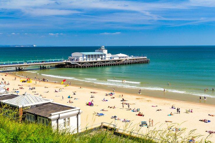 Strände in Bournemouth, England