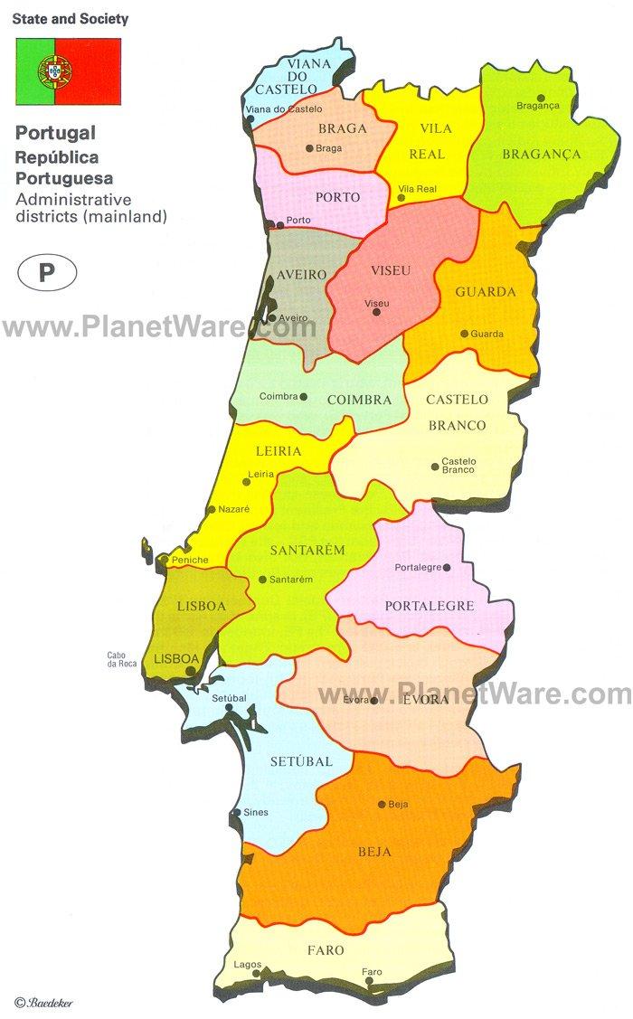 Mapa de Portugal
